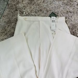 Ralph Lauren Silk White Pants Size 12